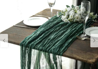 Hunter emerald table runners